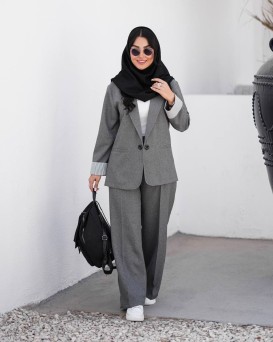 کت زارا و شلوار نیم بگ مدل لیندا