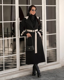 بارونی بلند کلاهدار زنانه مدل پرادا