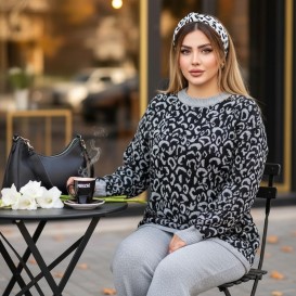 بلوز شلوار بافت پلنگی