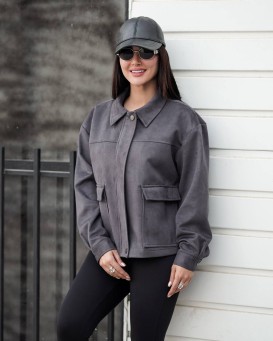 بامبر جکت دو جیب مدل لیزا