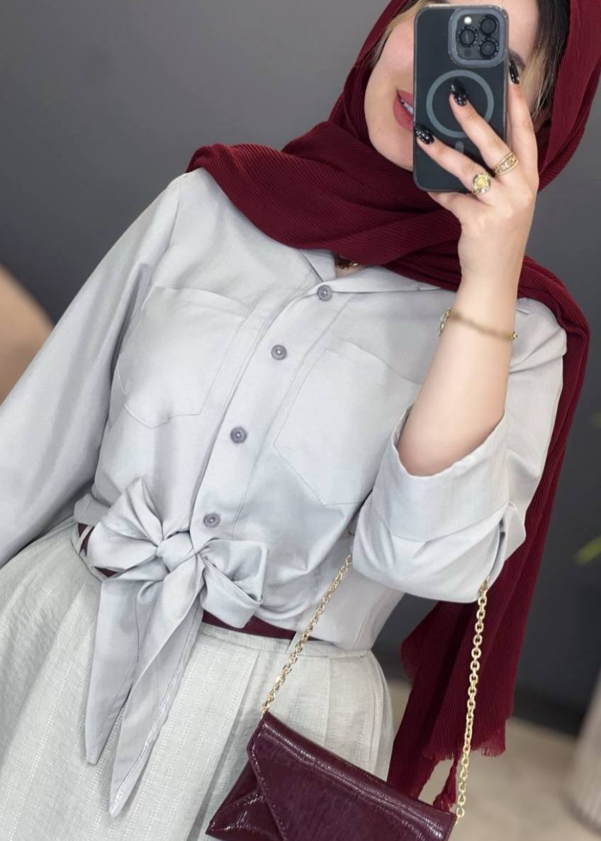 شومیز-گره-ای-با-دامن-مدل-بانو