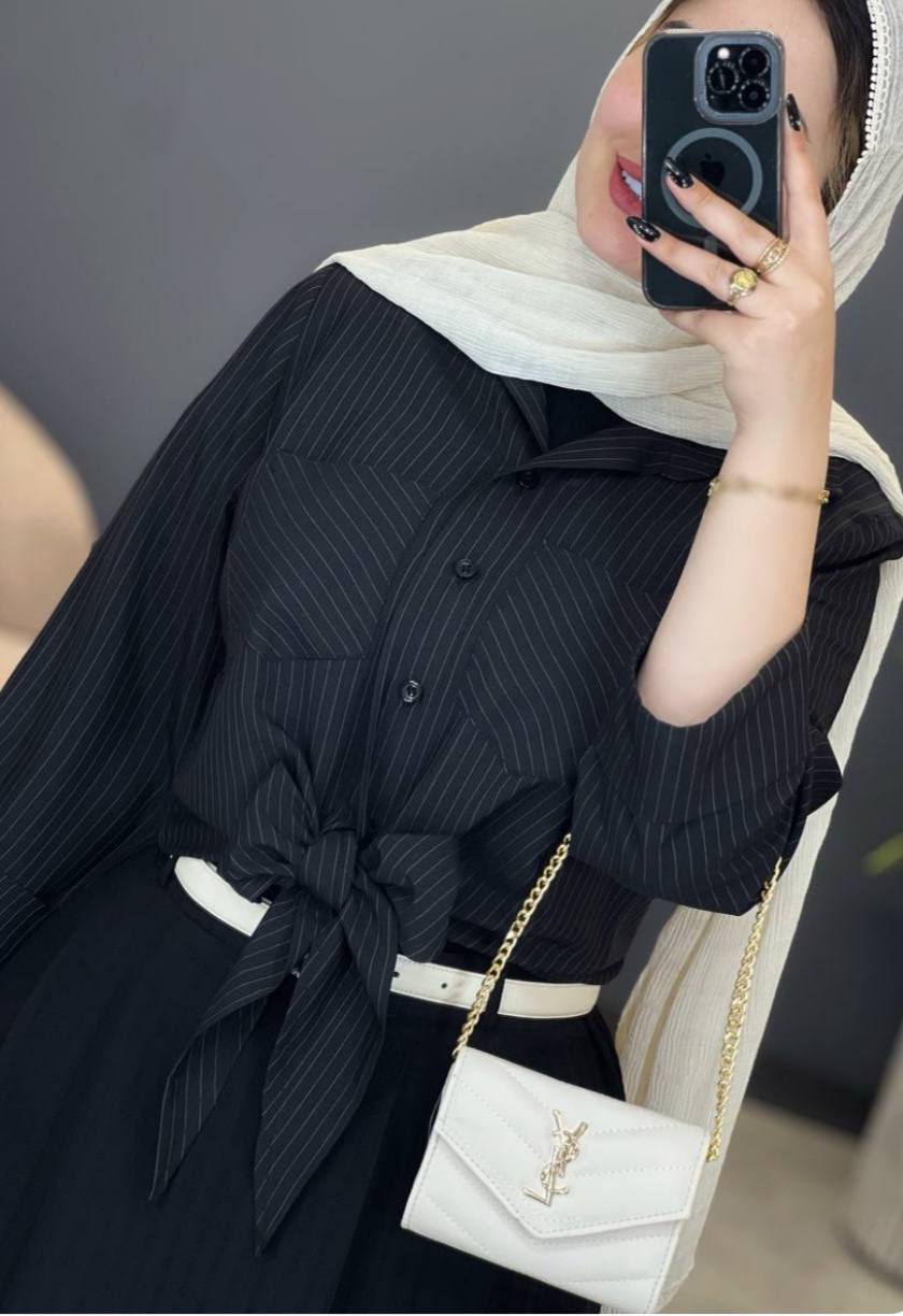 شومیز-گره-ای-با-دامن-مدل-بانو