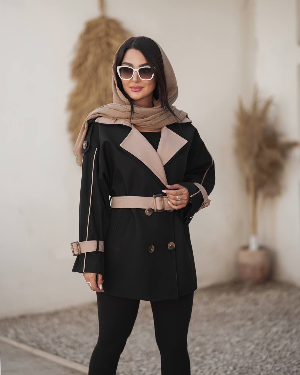 مانتو-دو-یقه-ترکیبی