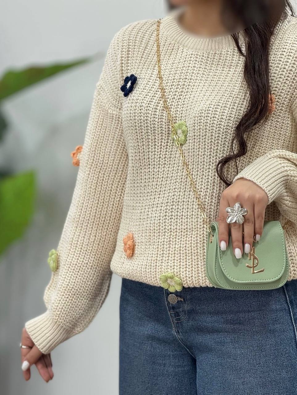 بلوز-بافت-گلدار-مدل-آلاله