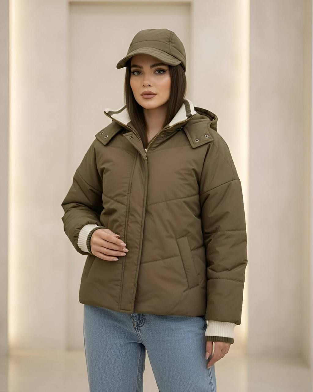 کاپشن-کتان-آستر-دار