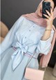 شومیز-گره-ای-با-دامن-مدل-بانو